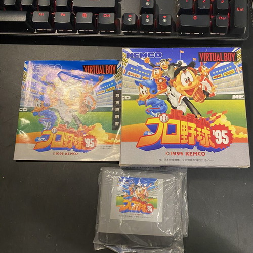 Virtual Boy Virtual League Baseball game like new with manual and repro box