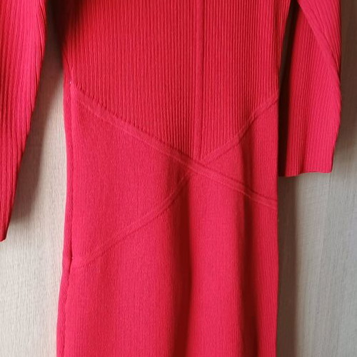 Mango Fitted Dress Like New, Red Color