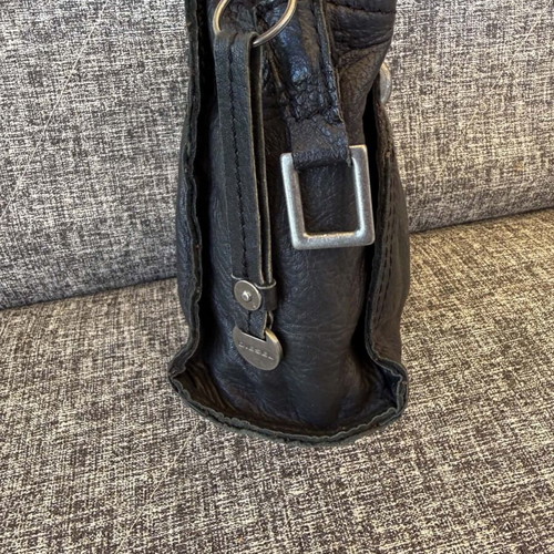 Diesel leather vintage Y2K bag used, black, hand-held