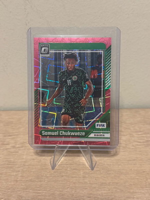 Samuel Chukwueze Nigeria Panini 2024-2025 Donruss Optic Pink Sparkle new