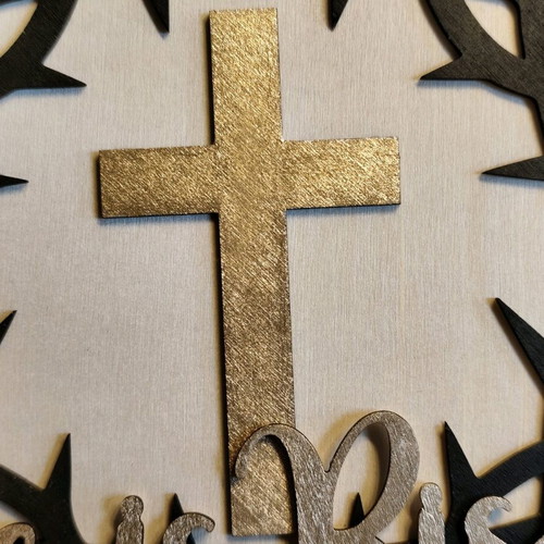 Handmade wooden Easter table decoration He is Risen new