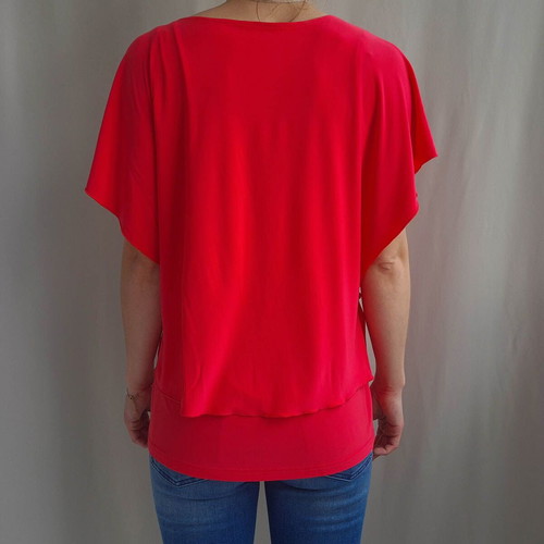 Joseph Ribkoff blouse size L 40 red like new