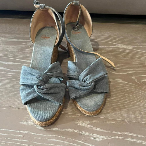 Castaner espadrilles open, like new, grey-blue, size 40