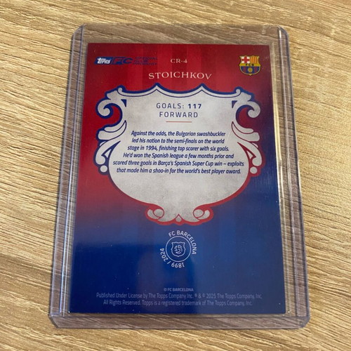 Stoichkov Barcelona topps 2025 card new