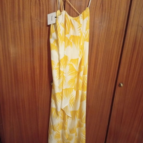 Toi&Moi dress, new, white and yellow, size S/M