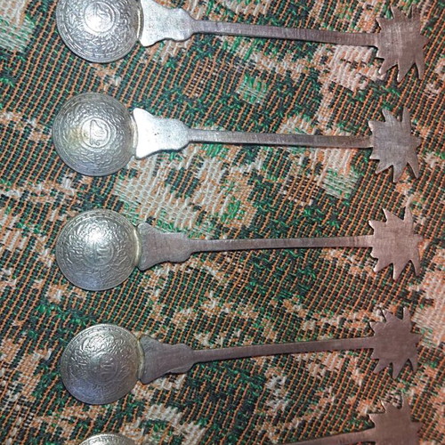 Old spoons with Arabic motifs like new