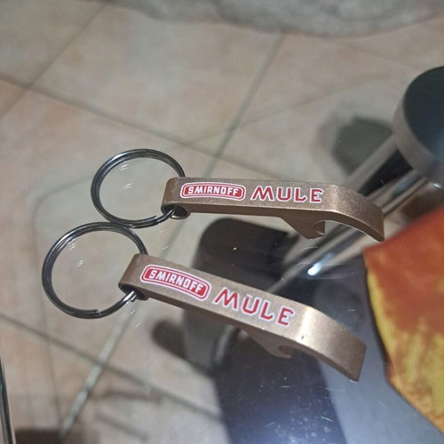 Mini Smirnoff Mule bottle openers keychain set of 2, new