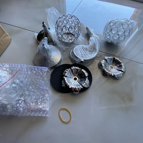 Candlestick with crystal stones new