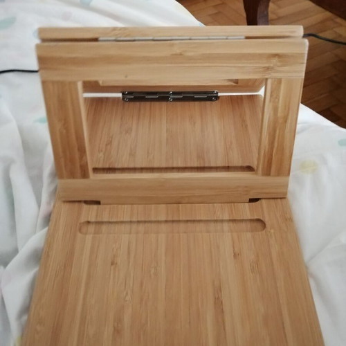 Wooden tablet stand like new with three positions, 26x20 cm