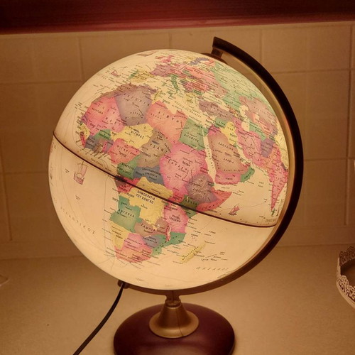 Globe new, illuminated, embossed, 1 meter diameter