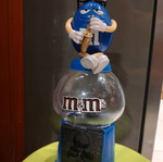 M&M's Candy Dispenser with Blue Saxophone Figure