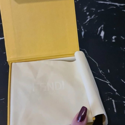 Fendi leather bracelet cuff new, brown