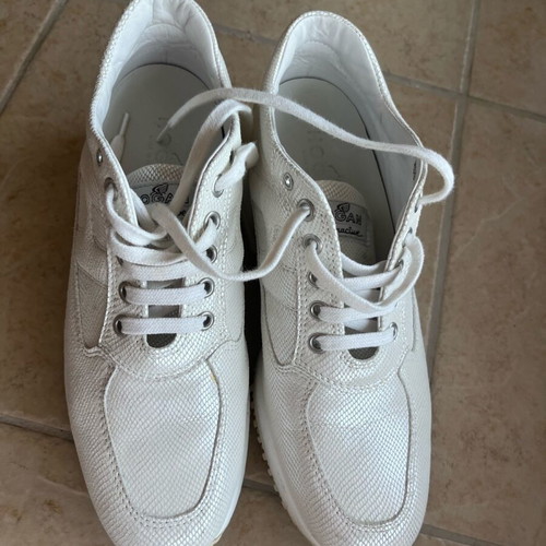 Hogan shoes off-white like new, leather, size 36.5