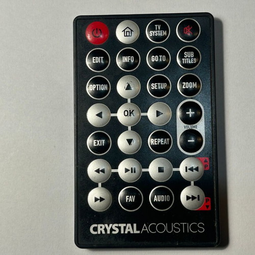 Crystal Acoustics remote control used for DVB-T/DVB-T2