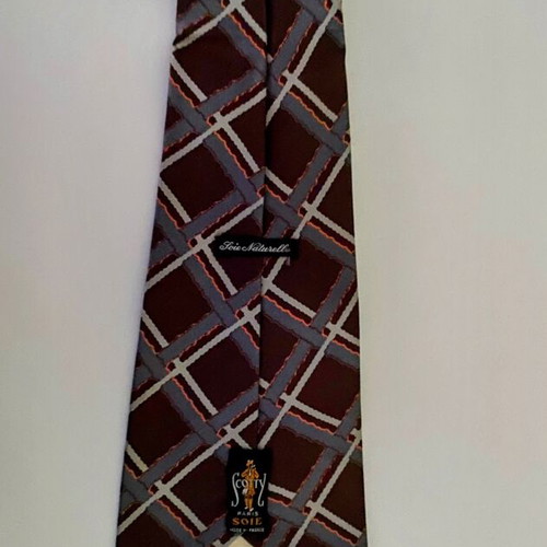 Vintage silk tie Scotty Paris like new, brown