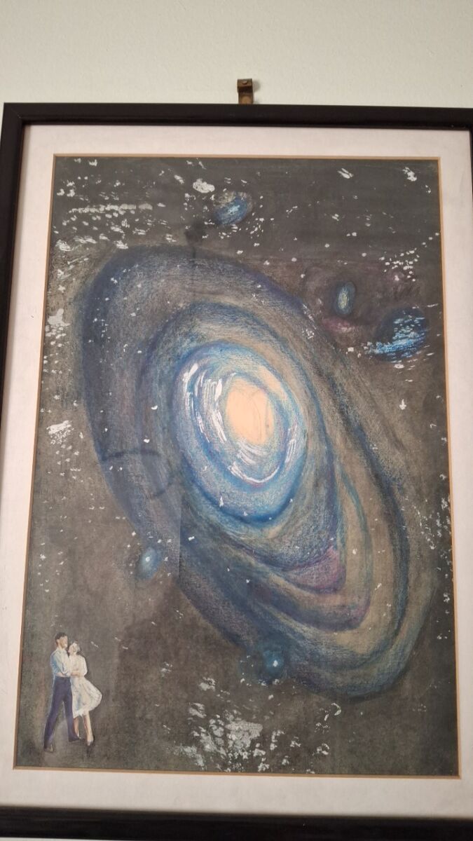 Wax crayon painting like new in frame… - € 8,00 - Vendora.cy