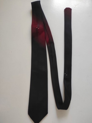 Trevira tie like new, red and black