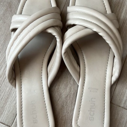 Schuh flat women's slippers like new, size 41, beige