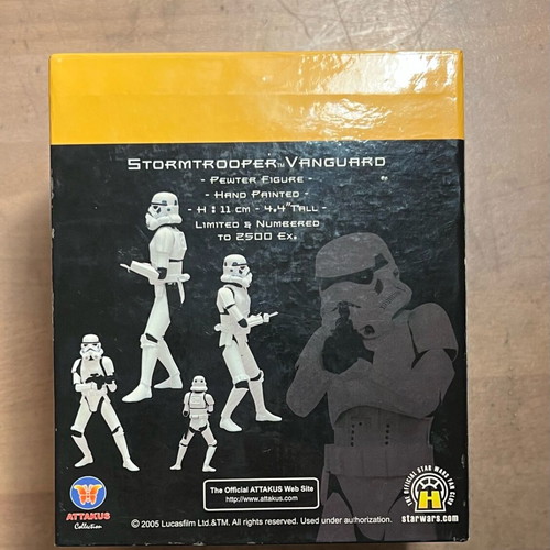 Attakus Star Wars Metal Stormtrooper Vanguard figure used with box and COA
