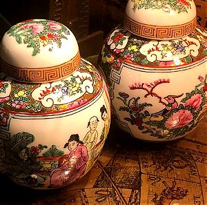 Σπάνια Παλαιά JAR μινιατούρες κινεζικά κομψοτεχνήματα επισμαλτωμένα και ζωγραφισμένα στο χέρι με υπέροχες παραστάσεις και λεπτομέρειες... Τιμή Σετ...Άθικτα!
