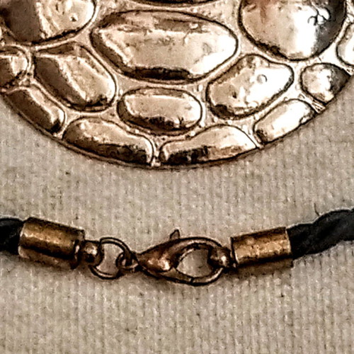 Pendant like new with turtle design on black cord