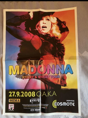 Madonna Sticky and Sweet tour Greek promo poster new