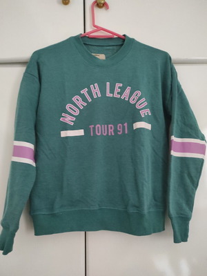 Φούτερ Pull and Bear Νο24/XS μεταχειρισμένο, ροζ και πράσινο