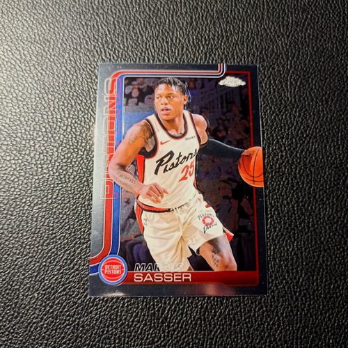 2025 Topps Chrome Marcus Sasser Detroit Pistons card like new