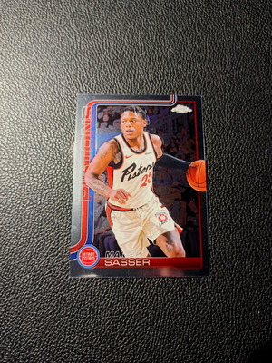 2025 Topps Chrome Marcus Sasser Detroit Pistons card like new