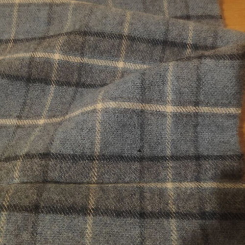 Shnilders wool scarf used, brown and gray