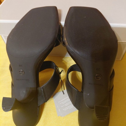 Tamaris Leather Mules size 38 new, black