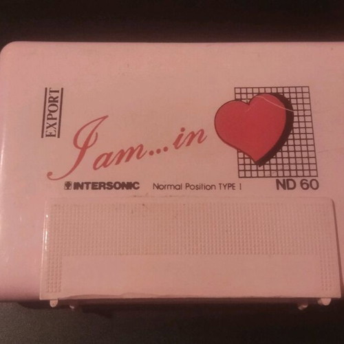 Intersonic cassette case used, pink with 90s pop/disco cassette