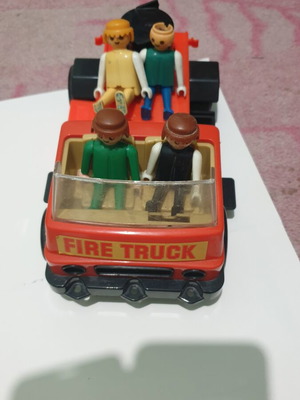 Playmobil fire truck 90s with figures used