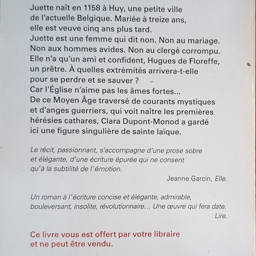 La Passion selon Juette by Clara Dupont-Monod French book like new