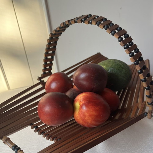 Vintage Folding Fruit Basket Mid-Century Modern like new