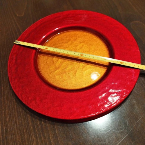 Decorative glass platter like new