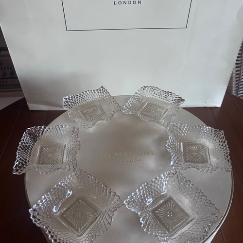 Indiana Glass Co Diamond Point trinket bowls set of 6 new