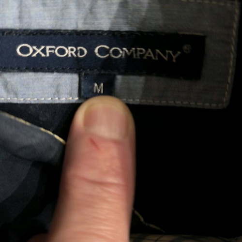 Oxford Company men's fabric shirt used, size M, blue