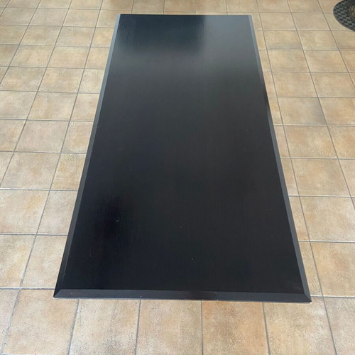 Wenge table with metal base like new