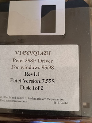 Vintage drivers used, 3 floppy disks in excellent condition