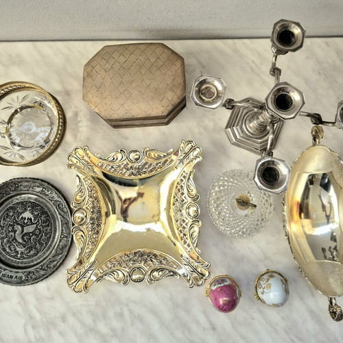 Vintage decorative items set used, pack of 9 pieces