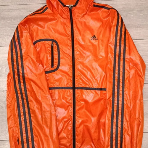 Adidas windbreaker orange size Medium like new