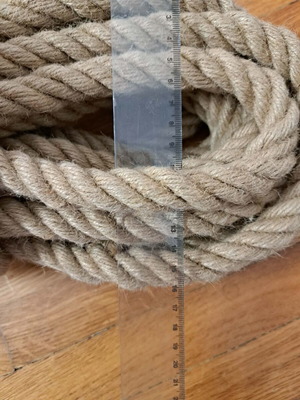Jute Rope 20mm 12 Meters New for Crafts and Construction