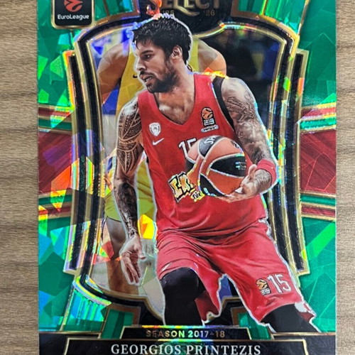 Georgios Printezis Green Prizm 1/5 Panini Select EuroLeague card