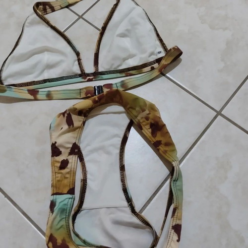 Star bikini set S animal print leopard print new