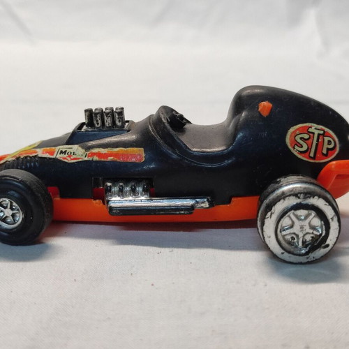 Plastic racing car 1970's used, very rare