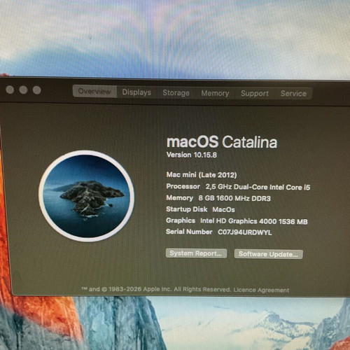 Mac Mini (Late 2012) Intel i5 2.5GHz, 8GB RAM, 500GB SSD + 500GB Fusion Drive