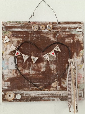 Handmade wall frame painted by hand