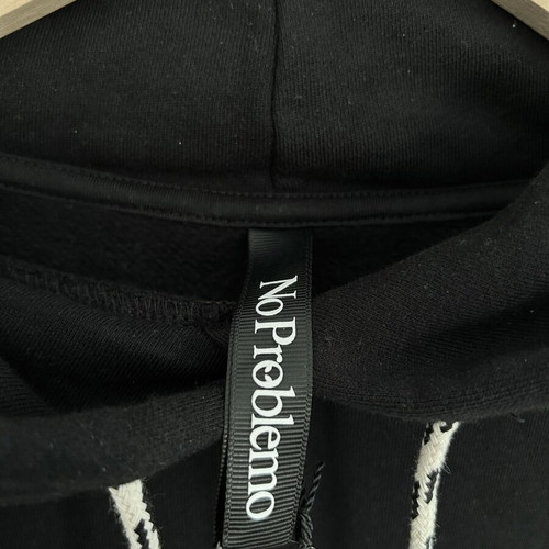 No Problemo “I’ll Be Back” hoodie, black and blue, XL