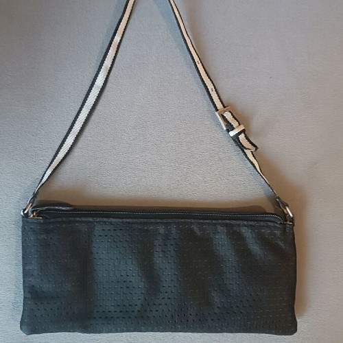 Handbag black fabric casual used